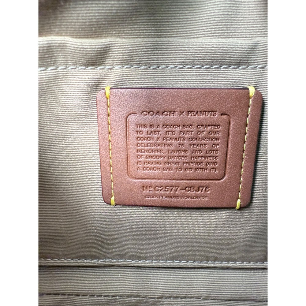 SOLD 💕Coach x Peanuts Teri Shoulder Bag Snoopy CBJ76 Chalk Multi NWT Authentic - Picture 6 of 16